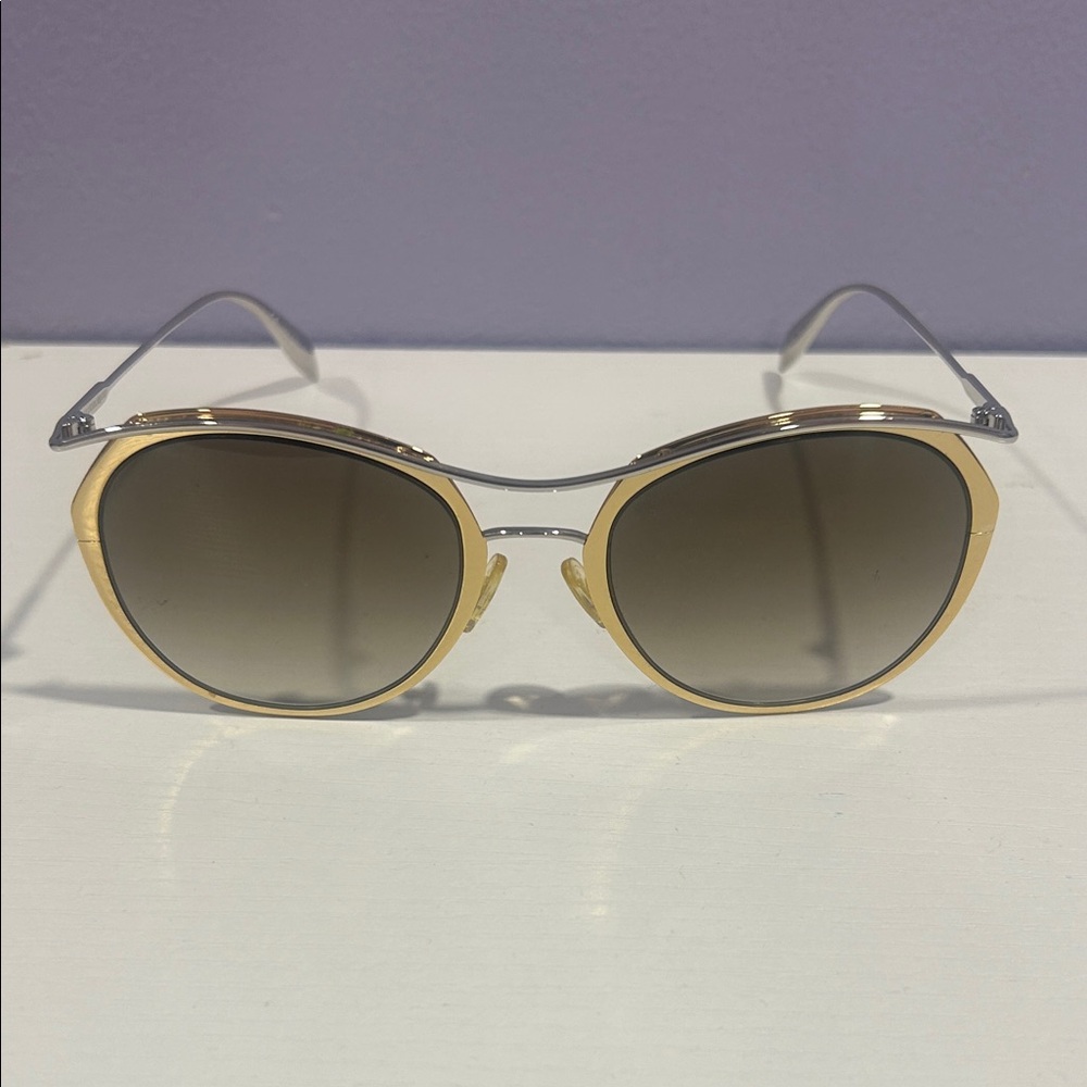 Alexander McQueen Gold and Silver Sunglasses